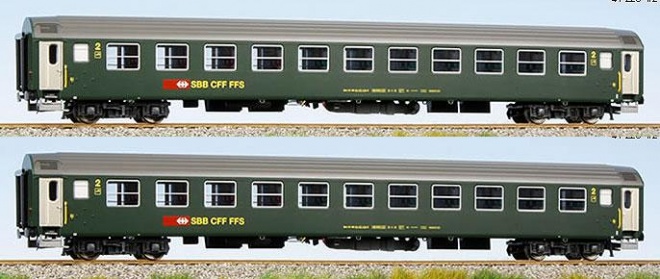 Set of 2 passenger cars 2nd class type Bm with 11 compartments<br /><a href='images/pictures/LS_Models/47223.jpg' target='_blank'>Full size image</a>
